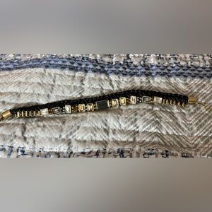 Chico's Black and Gold Choker Necklace